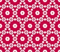 Vector hexagons background. Geometric red and white hexagonal seamless pattern Royalty Free Stock Photo