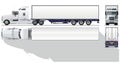 Vector hi-detailed commercial semi-truck