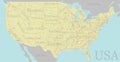 Vector High detailed accurate, exact United States of America, a Royalty Free Stock Photo
