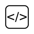 Computer programming line icon