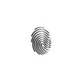 Vector high quality fingerprint line icon