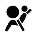 Vector logo of an airbag icon symbol