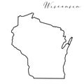 Wisconsin line map