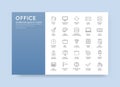 Vector High Qulaity Office Outline Icons Set