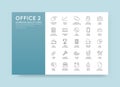 Vector High Qulaity Office Outline Icons Set Royalty Free Stock Photo