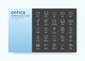 Vector High Qulaity Office Outline Icons Set Royalty Free Stock Photo