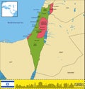 Israel map Royalty Free Stock Photo