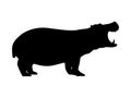 Vector hippo silhouette