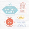 Vector hipster badges. Unique hand illustrated blank badges.