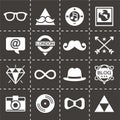 Vector Hipster icon set