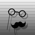 Vector hipster image with mustache and glasses. Best for your party.