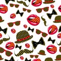 Vector hipster seamless pattern.