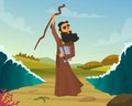 Vector historical illustration of biblical story