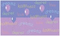 Vector holiday birthday balloons words happiness love dreams dreams