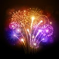 Vector holiday firework Royalty Free Stock Photo