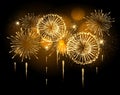 Vector holiday firework Royalty Free Stock Photo