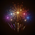 Vector holiday firework Royalty Free Stock Photo