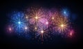 Vector holiday firework Royalty Free Stock Photo