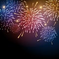 Vector holiday firework Royalty Free Stock Photo