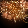 Vector holiday firework Royalty Free Stock Photo