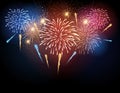 Vector holiday firework Royalty Free Stock Photo