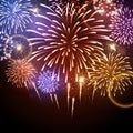 Vector holiday firework Royalty Free Stock Photo