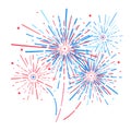 Vector holiday firework. Independence day of America Royalty Free Stock Photo