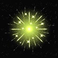 Vector holiday green firework Royalty Free Stock Photo