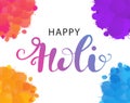 Illustration of abstract colorful Happy Holi background Royalty Free Stock Photo