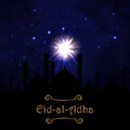 Vector holiday illustration Eid Al Adha