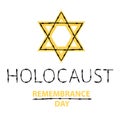 Vector holocaust remembrance day. January 27. Royalty Free Stock Photo
