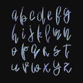 Vector golden lowercase alphabet