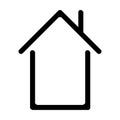 Vector Home Button House Line Icon