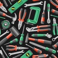 Vector Home Renovation Tools seamless pattern Royalty Free Stock Photo