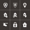 Vector home security icon set