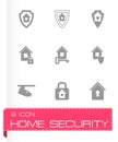 Vector home security icon set Royalty Free Stock Photo