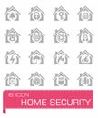 Vector Home security icon set Royalty Free Stock Photo