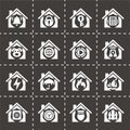 Vector Home security icon set Royalty Free Stock Photo