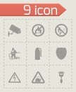 Vector home security icons set Royalty Free Stock Photo