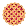 Vector homemade fruit and berry pie