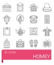 Vector Homey icon set Royalty Free Stock Photo