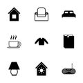 Vector homey icon set Royalty Free Stock Photo