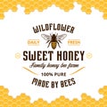 Vector honey vintage logo