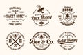 Vector honey vintage logo