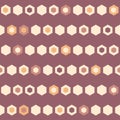 Vector HoneyComb Beads Horizontal Stripes seamless pattern background