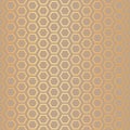 Vector HoneyCombs Abstract Gold Foil effect seamless pattern background. Royalty Free Stock Photo