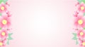 Vector horizontal banner with space for copy and pink colors. Royalty Free Stock Photo