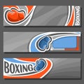 Vector horizontal Banners for Boxing