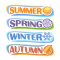 Vector horizontal banners Four Seasons