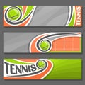 Vector horizontal Banners for Tennis